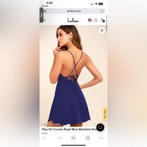 Play On Curves Royal Blue Backless Dress lulu’s blue mini dress
